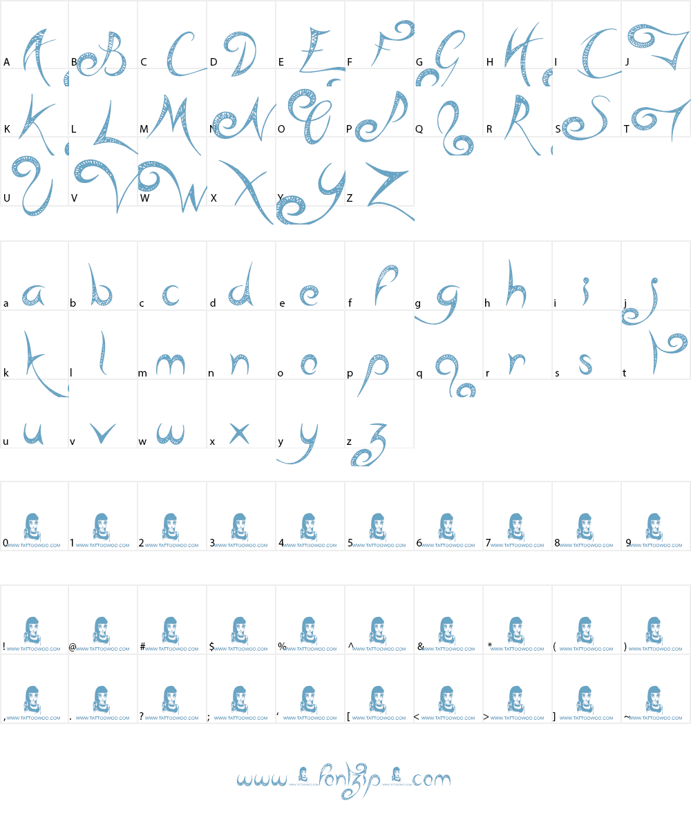 Head Case Font Character